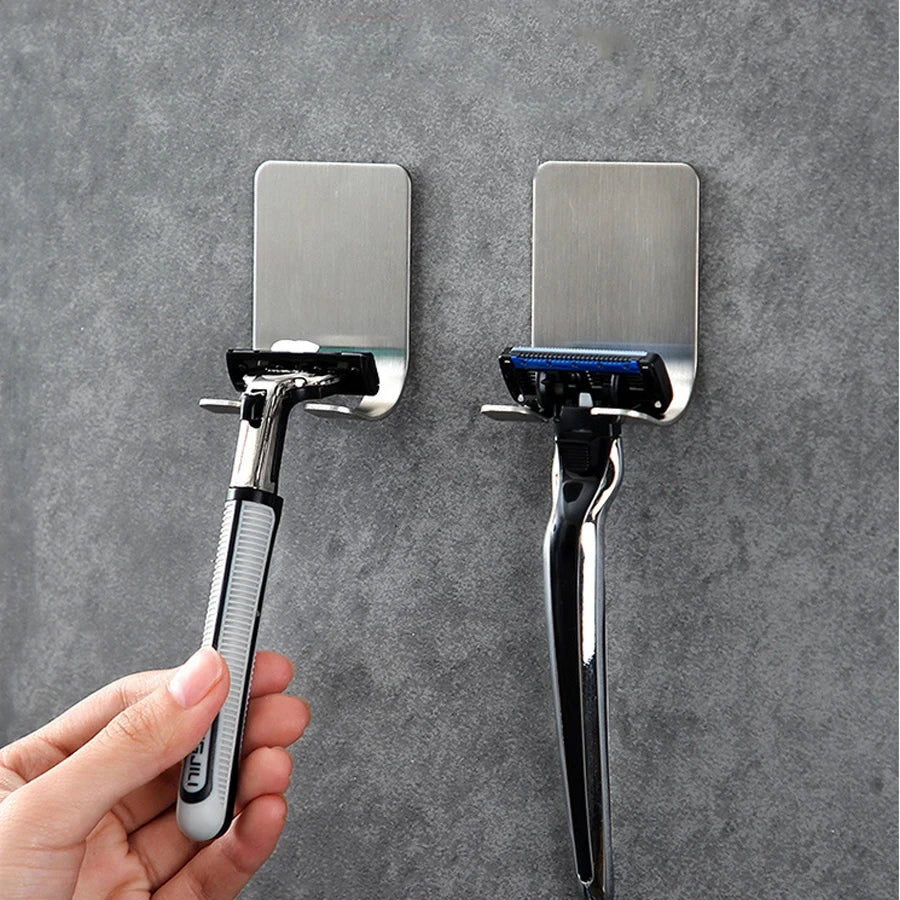 Stainless Steel Razor Holder Rack β Self-Adhesive Hook