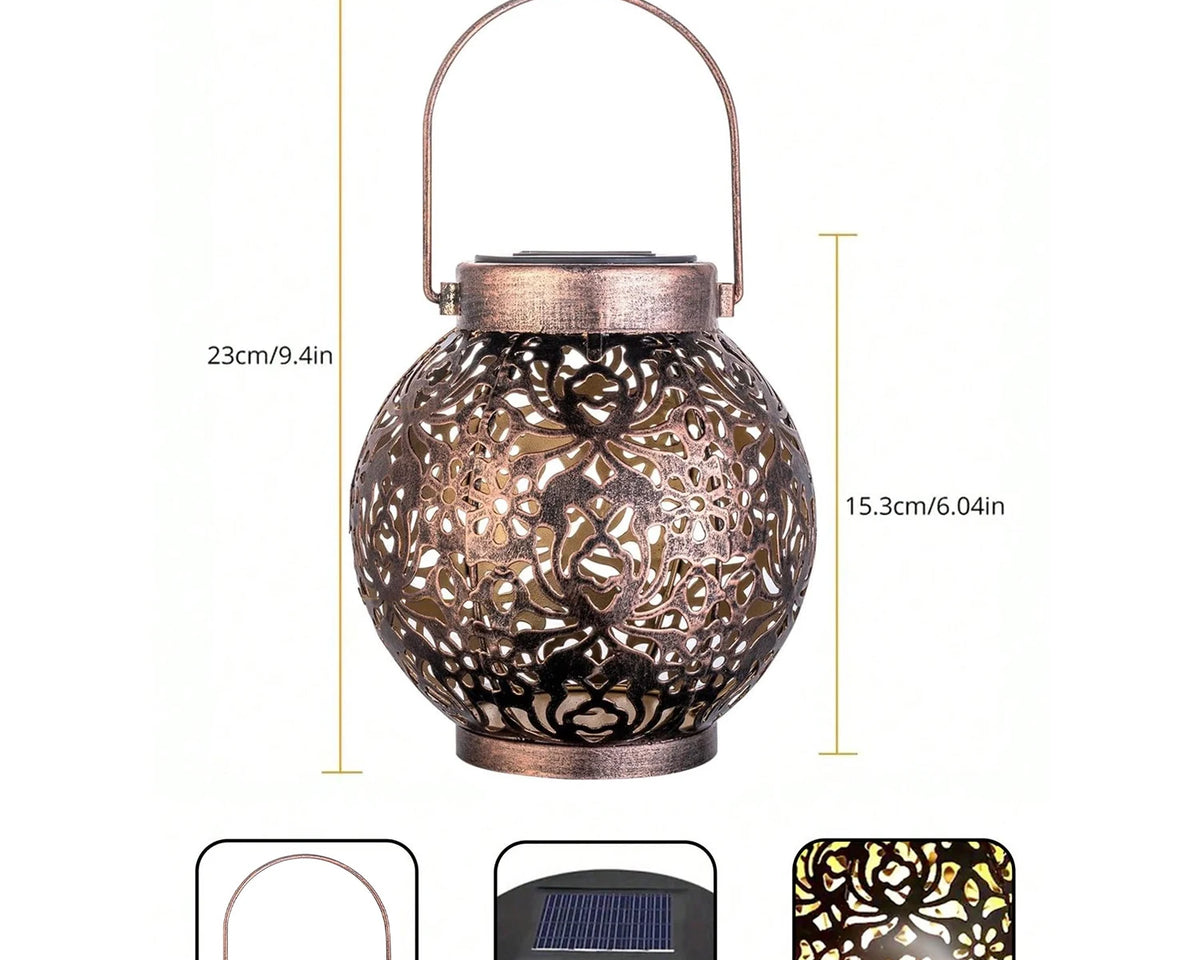 Solar Hollow-Design Outdoor Hanging Lantern Light