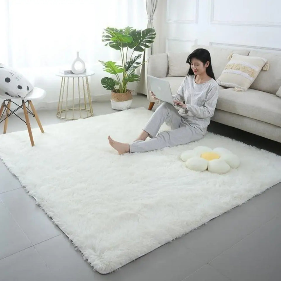 Tie-Dye Plush Non-Slip Home Mat