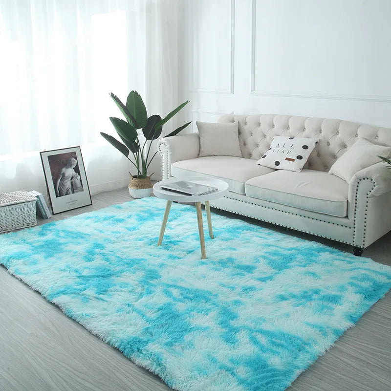 Tie-Dye Plush Non-Slip Home Mat