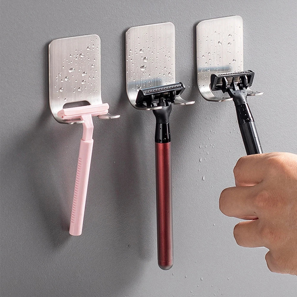 Stainless Steel Razor Holder Rack β Self-Adhesive Hook