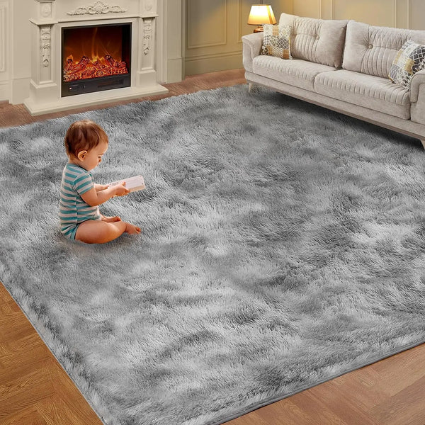 Tie-Dye Plush Non-Slip Home Mat