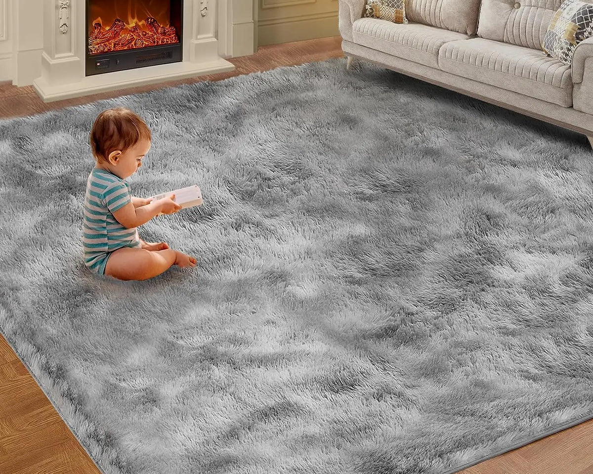 Tie-Dye Plush Non-Slip Home Mat