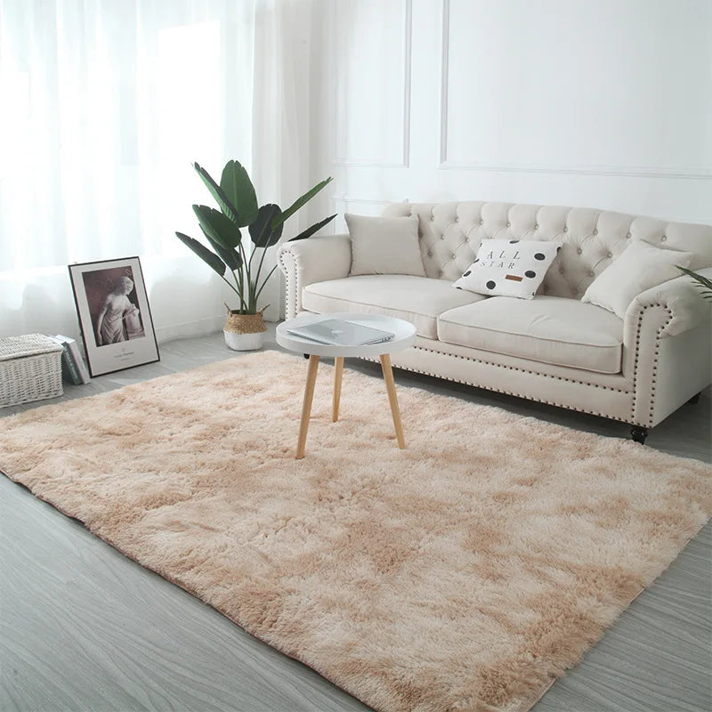 Tie-Dye Plush Non-Slip Home Mat