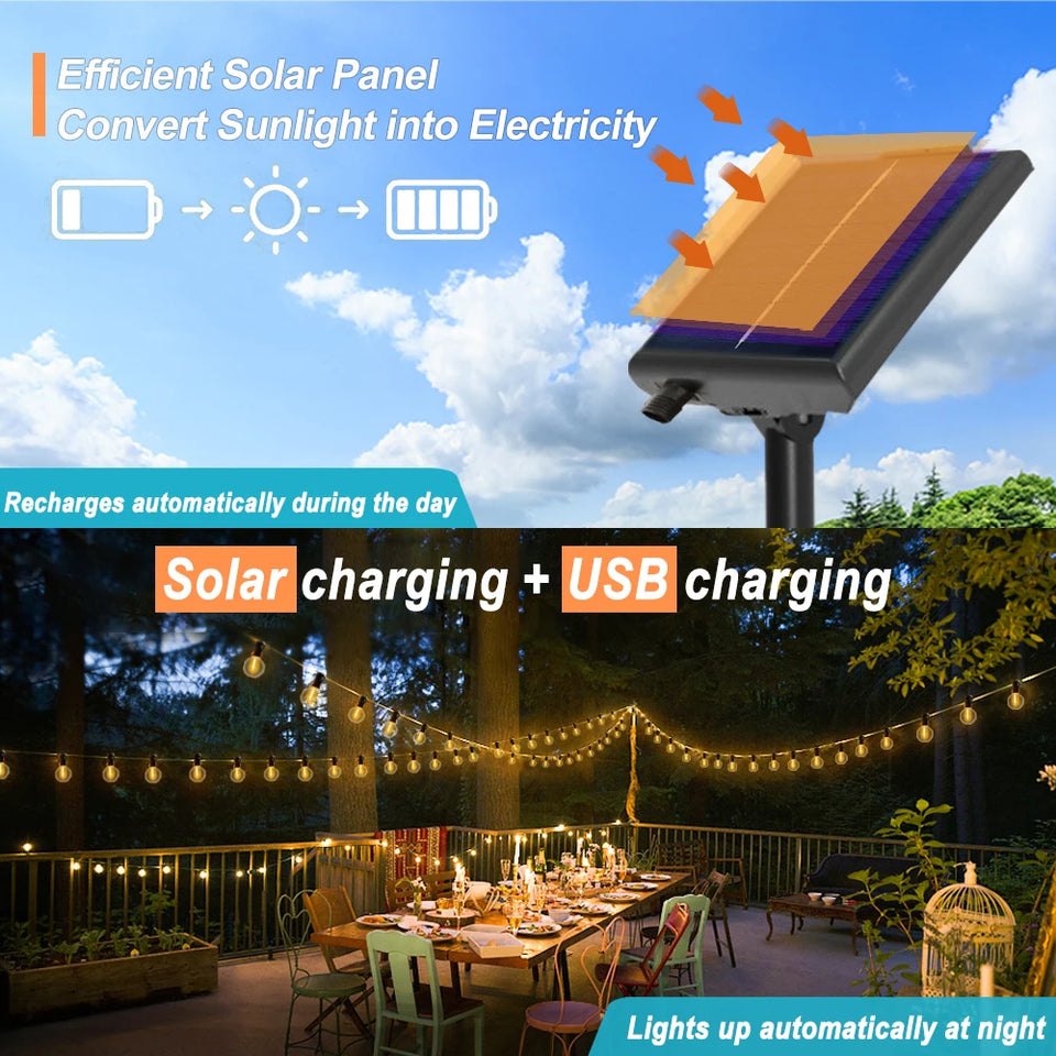 Solar Waterproof Outdoor LED with Remote