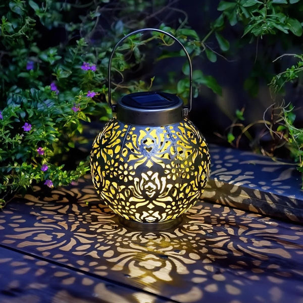 Solar Hollow-Design Outdoor Hanging Lantern Light