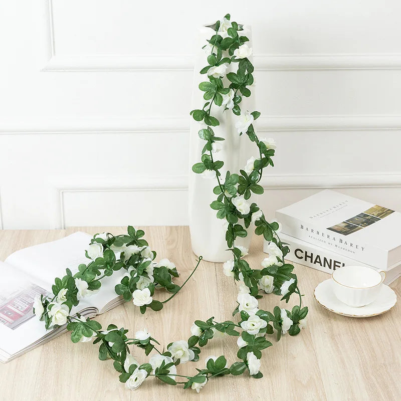 Head Artificial Silk Rose Vine Garland