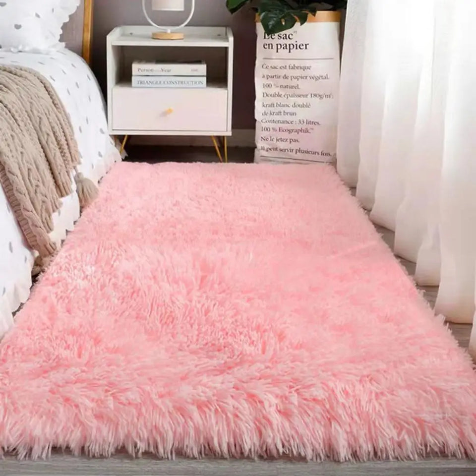 Tie-Dye Plush Non-Slip Home Mat