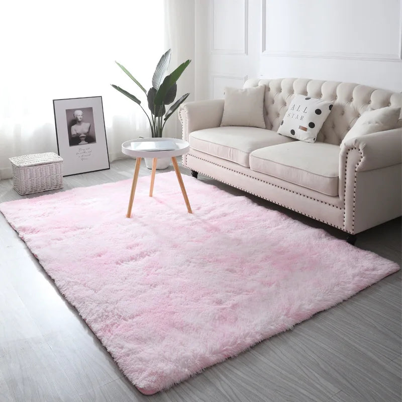 Tie-Dye Plush Non-Slip Home Mat