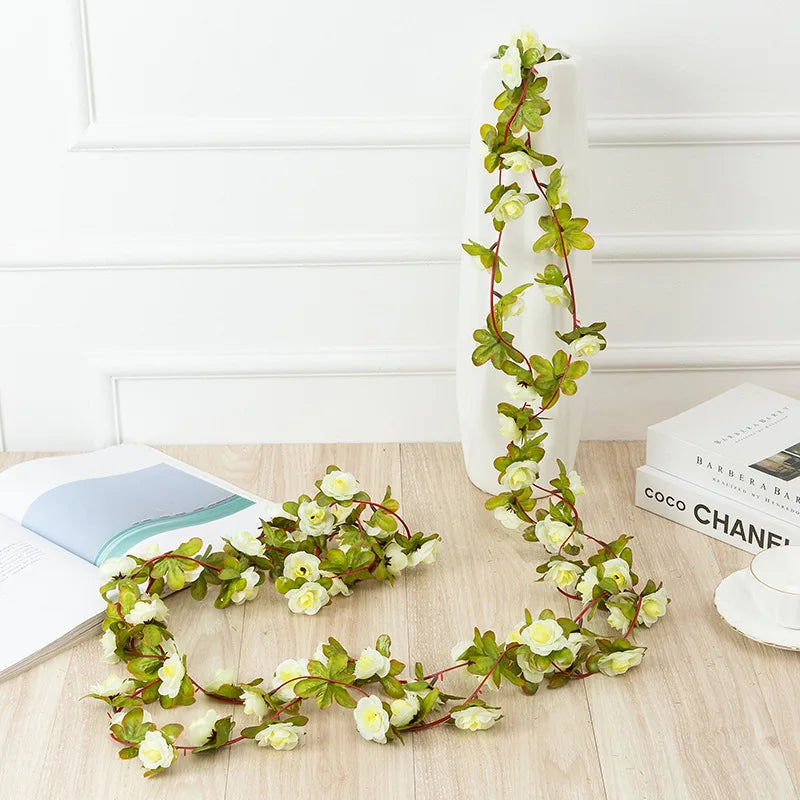 Head Artificial Silk Rose Vine Garland