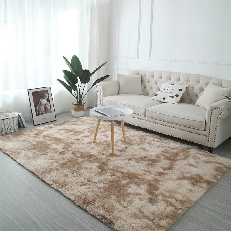 Tie-Dye Plush Non-Slip Home Mat
