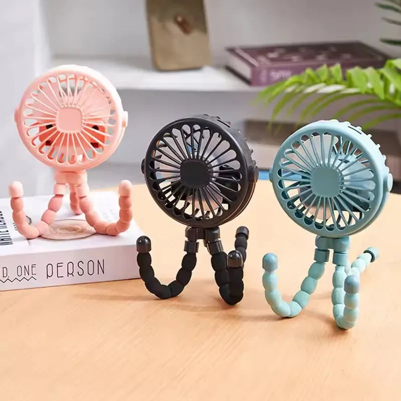 Mini Baby Stroller Fan Octopus Fan