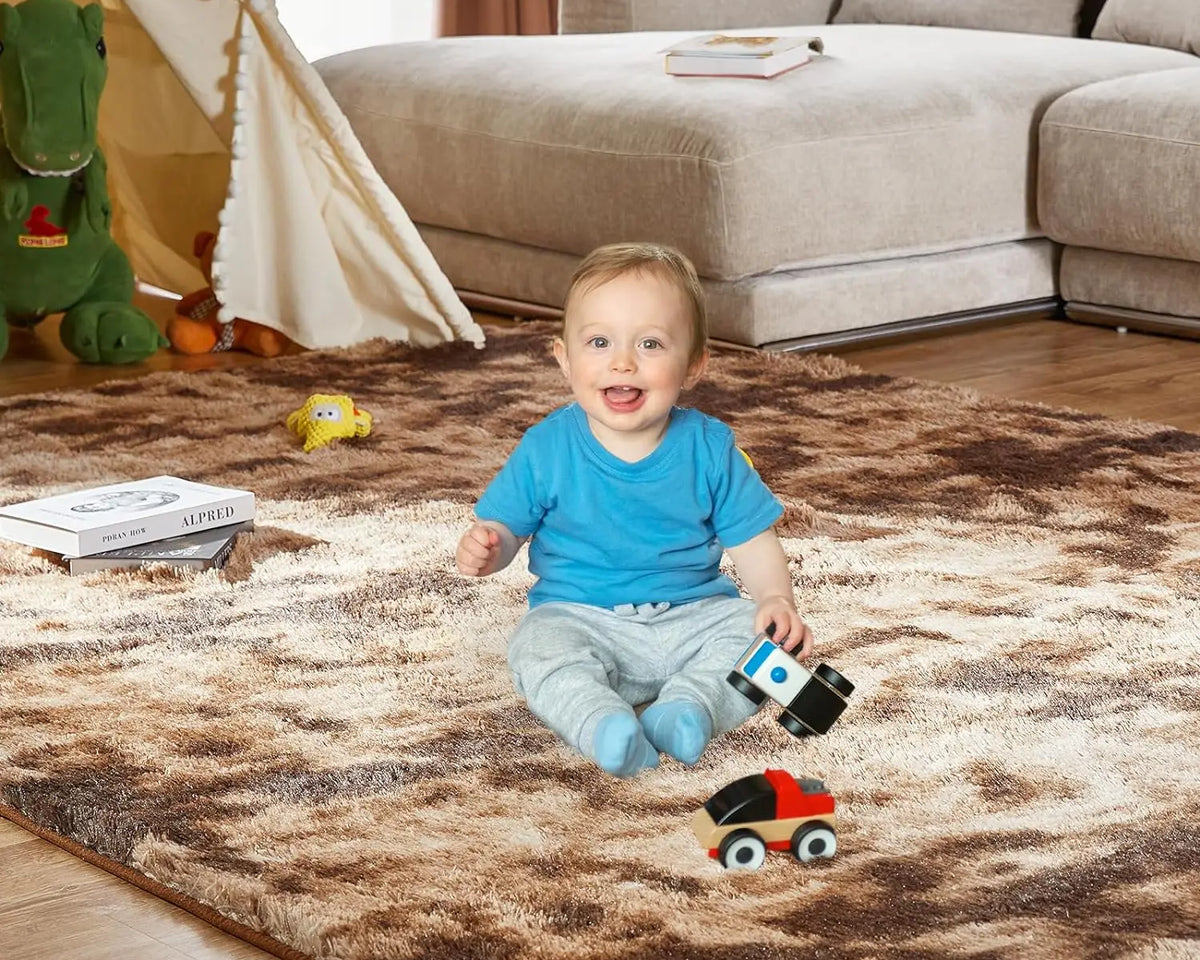 Tie-Dye Plush Non-Slip Home Mat