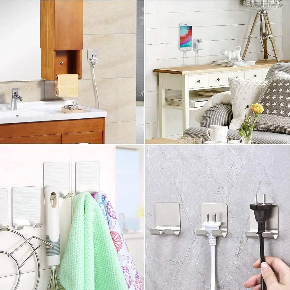 Stainless Steel Razor Holder Rack β Self-Adhesive Hook