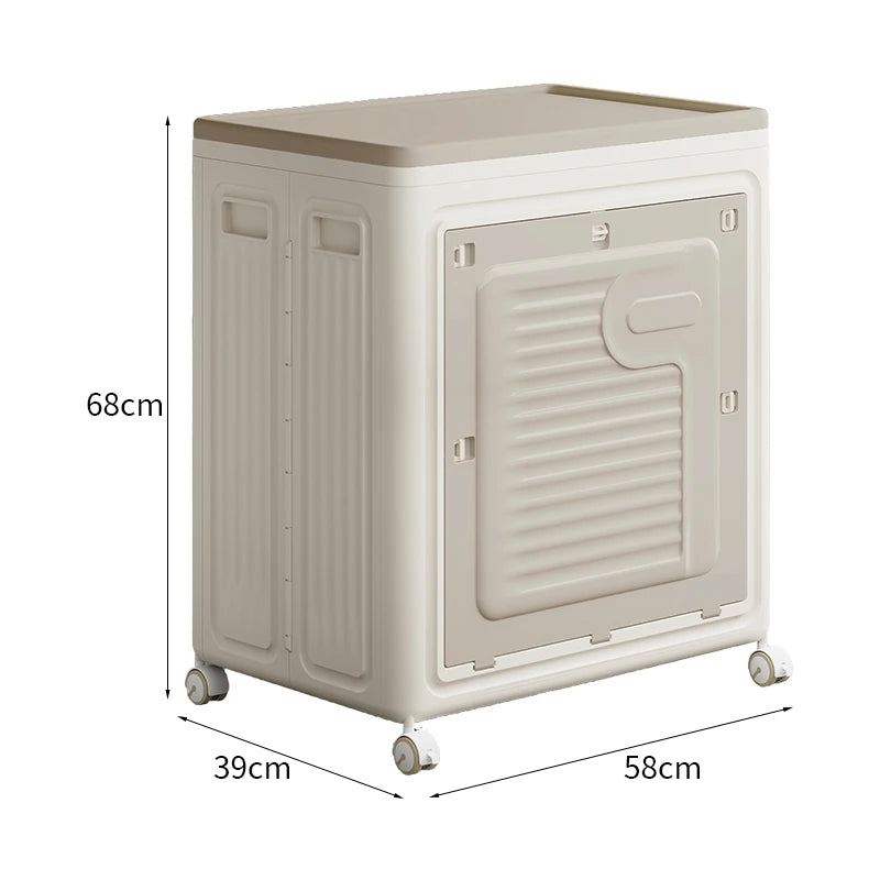Home Laundry Storage Box with Rollers