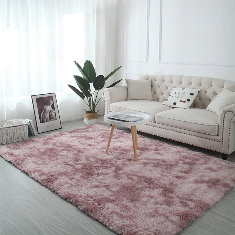 Tie-Dye Plush Non-Slip Home Mat
