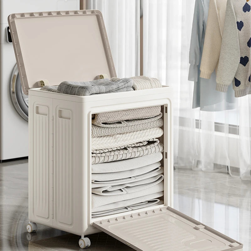 Home Laundry Storage Box with Rollers