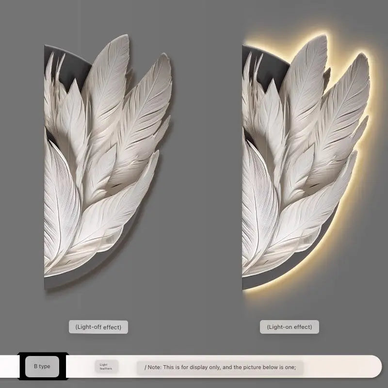Family Entrance Feather Mural Lamp