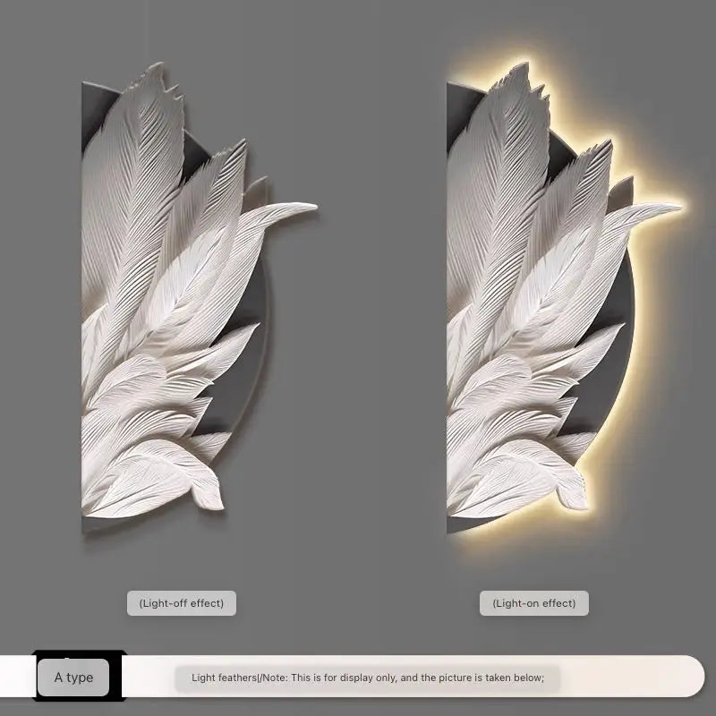 Family Entrance Feather Mural Lamp