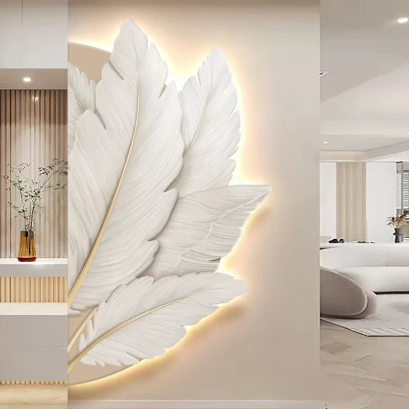 Family Entrance Feather Mural Lamp