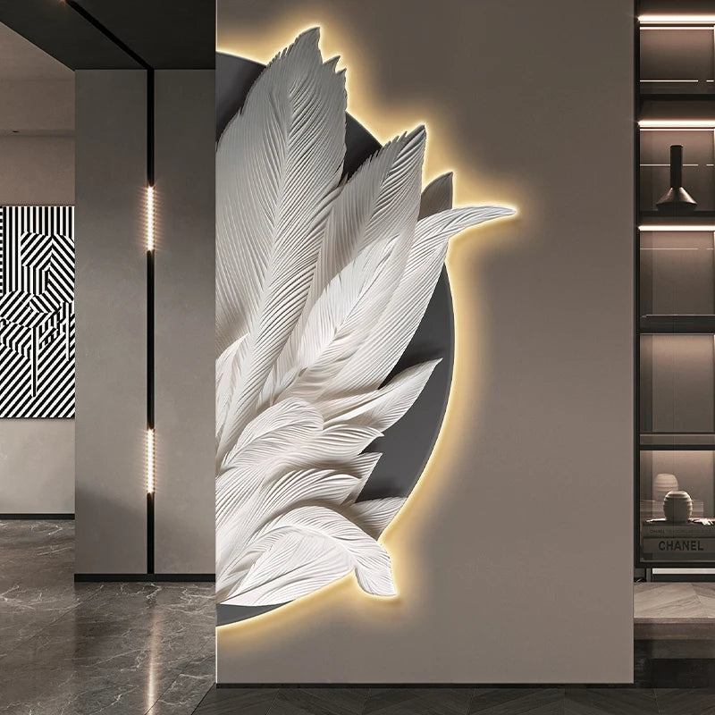 Family Entrance Feather Mural Lamp