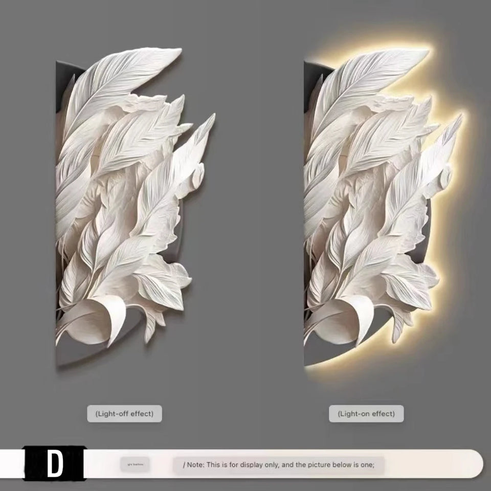 Family Entrance Feather Mural Lamp