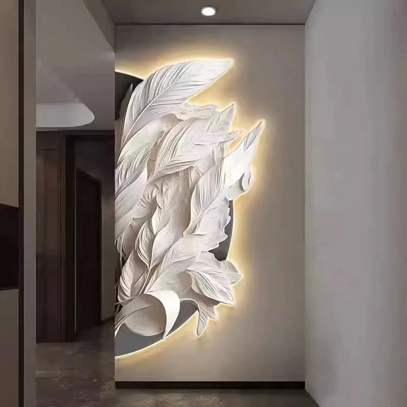 Family Entrance Feather Mural Lamp