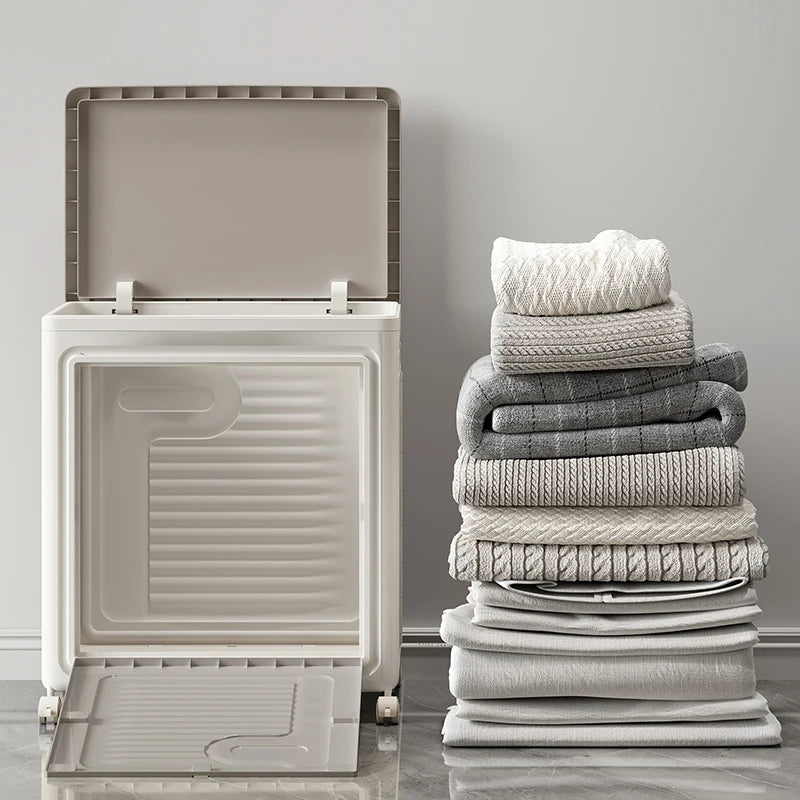 Home Laundry Storage Box with Rollers