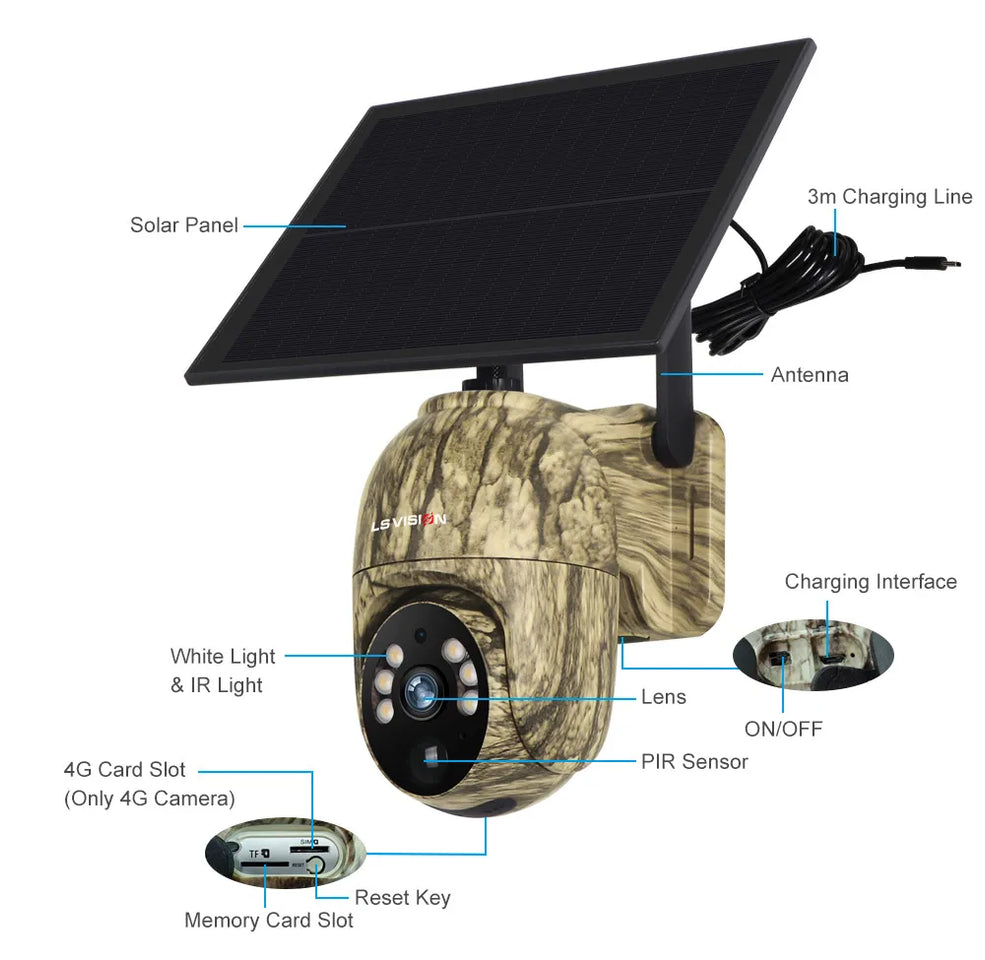 LS VISION 2K Solar Camera
