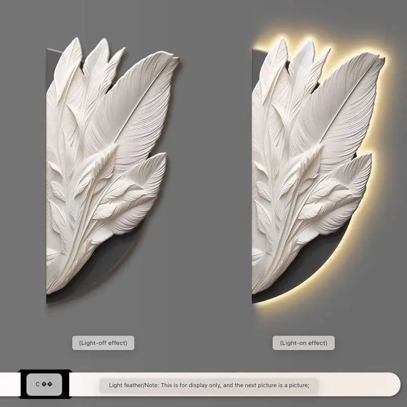 Family Entrance Feather Mural Lamp