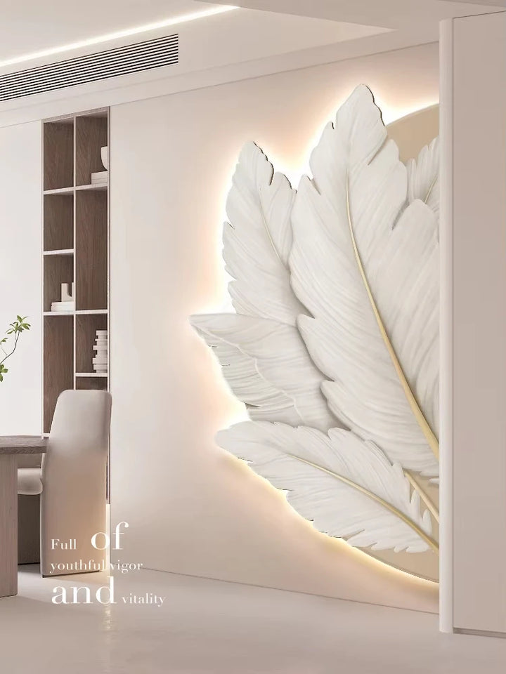 Family Entrance Feather Mural Lamp
