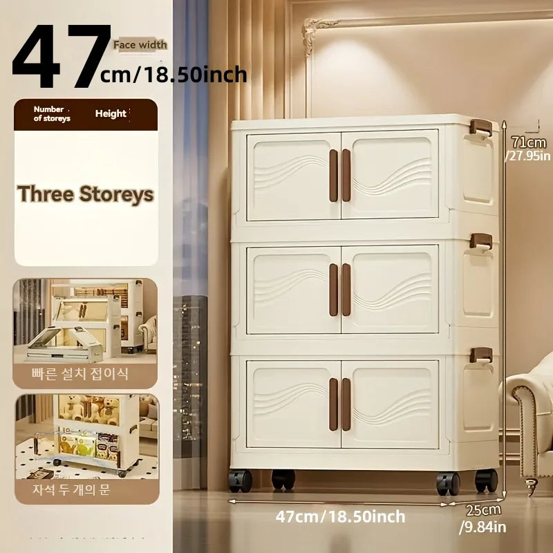Foldable Storage Box with Clear Door